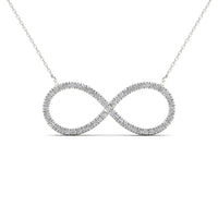 Diamond Stoneset Infinity Pendant Necklace (14K).