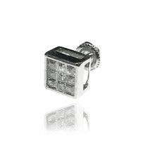 Princess-Cut nevidljivi set CZ naušnica (srebrna)