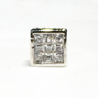 Princess-Cut nevidljivi set CZ naušnica (srebrna)