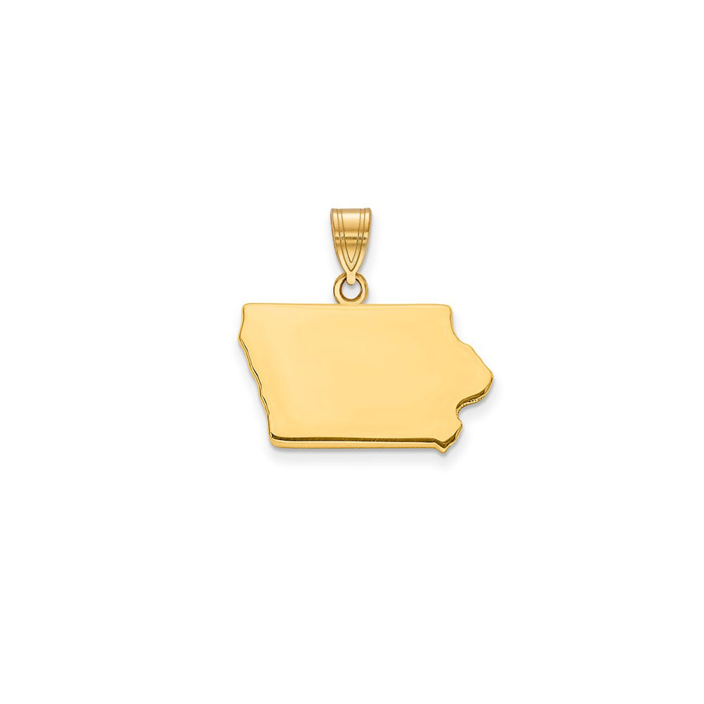 Plain Iowa State Pendant (14K)
