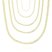 Two Tone Solid Italian Cuban Chain (10K)