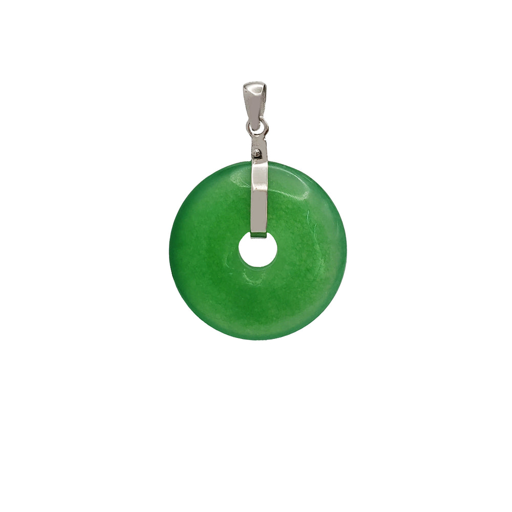 Jade Pi Disc Pendant (14K)