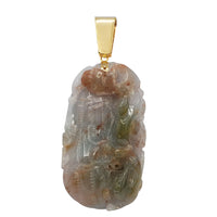 Jade Dragon Pendant (14K)