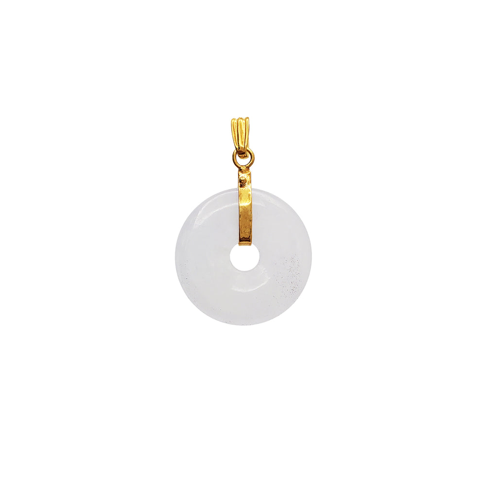 Jade Pi Disc Pendant (14K)
