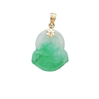 Jade Buddha Pendant (14K)