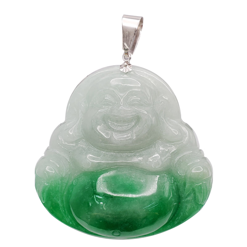 Jade Laughing Buddha Pendant (14K) – Popular J