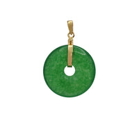 Jade Pi Disc Pendant (14K)