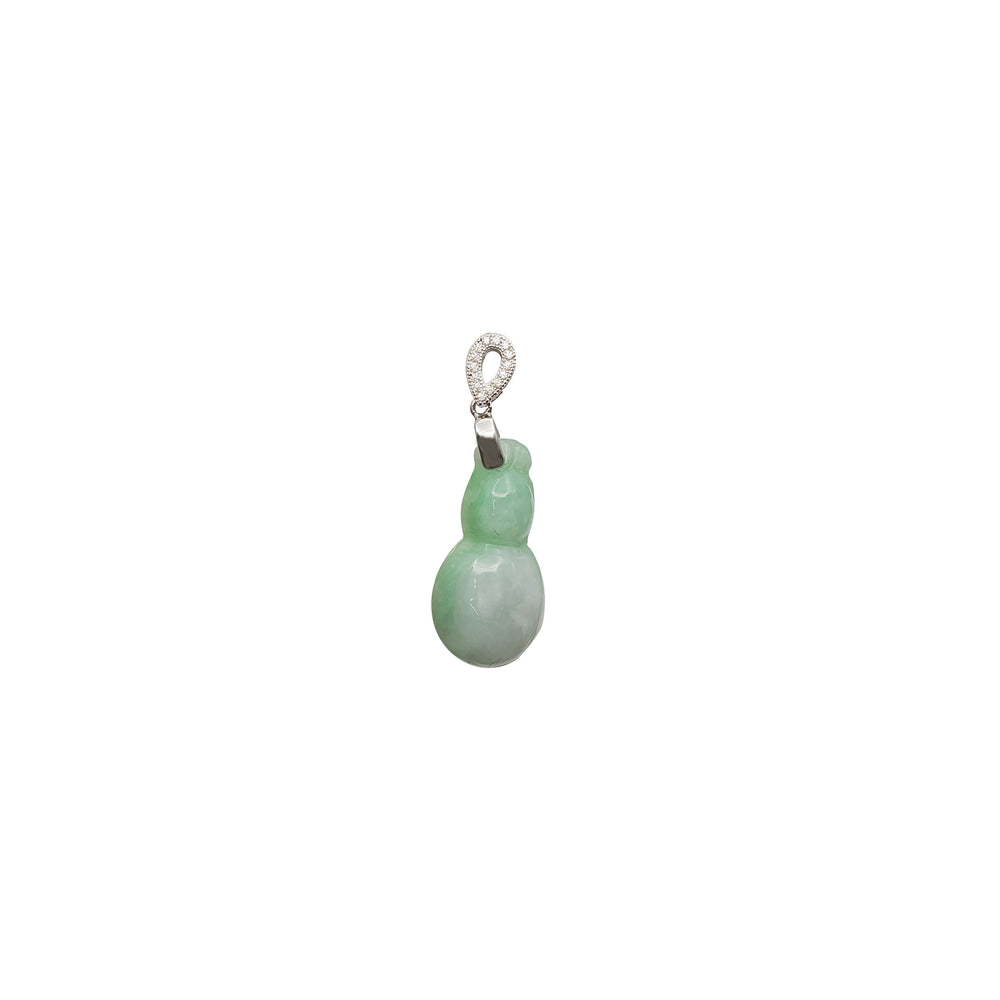 Small Gourd Jade Pendant (Silver)