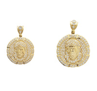 Iced Out Jesus Medallion Pendant (14K)