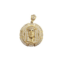 Jesus Head Medallion Pendant (14K)