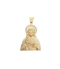 Secret Heart Jesus Pendant (14K)