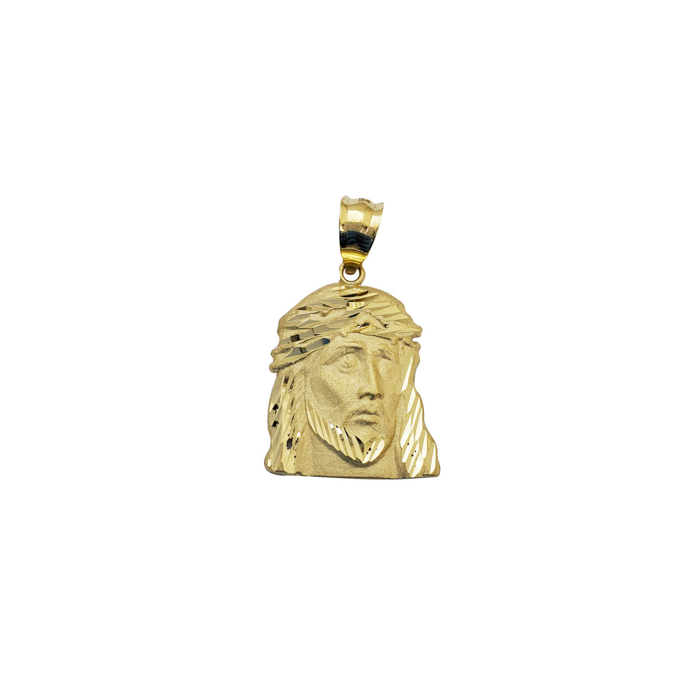 Diamond-Cut Jesus Head Pendant (14K) Popular Jewelry - New York