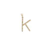 Diamant bokstav "K" anheng (14K)