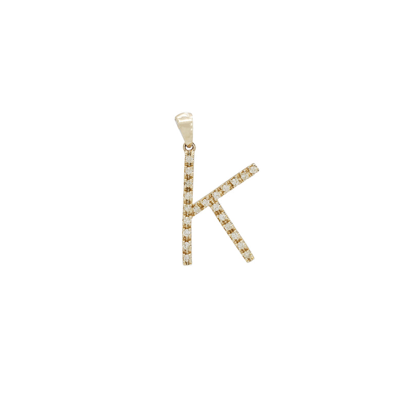 Diamond Letter "K" Pendant (14K)