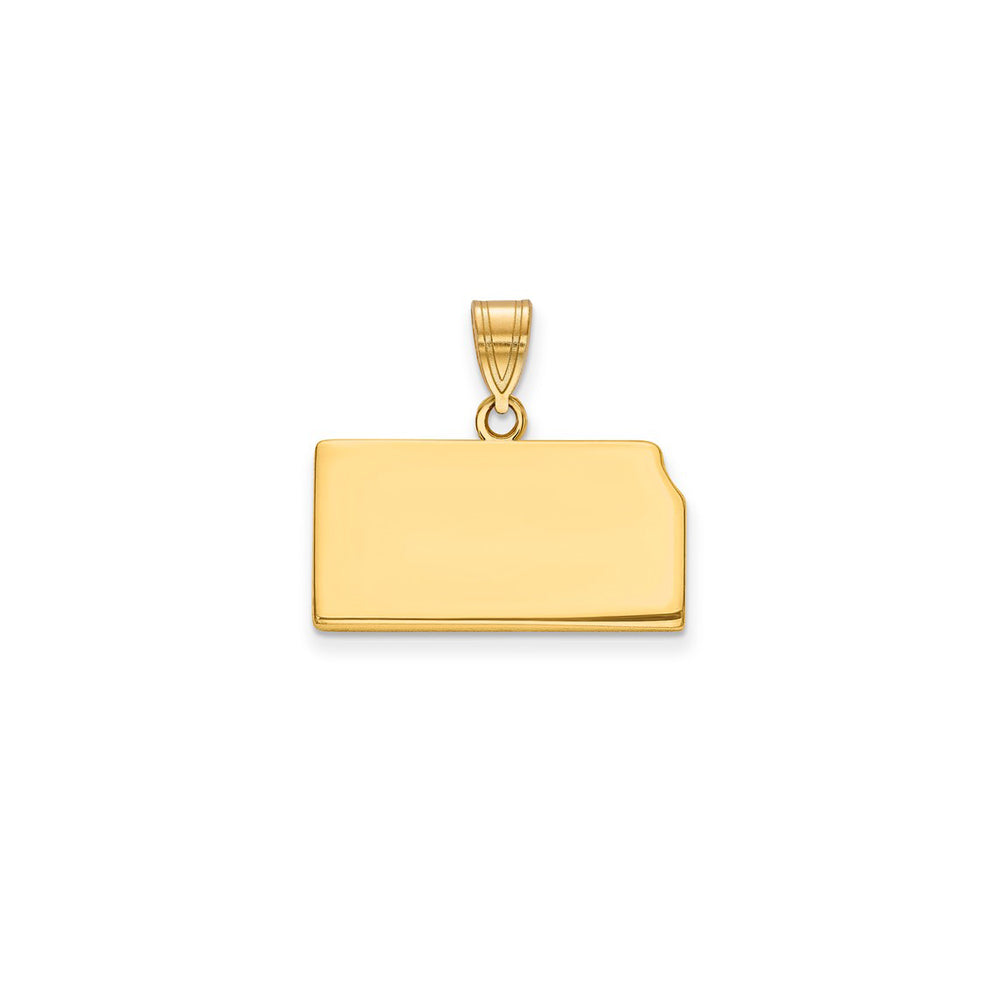 Plain Kansas State Pendant (14K)