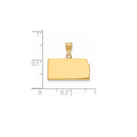 Plain Kansas State Pendant (14K)