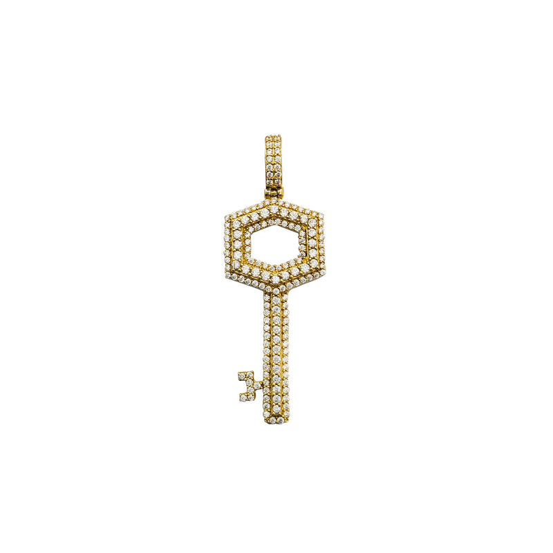Iced-Out Key Pendant (14K)