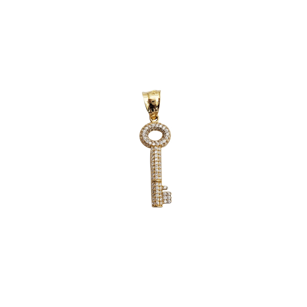 Iced-Out Key Pendant (14K)
