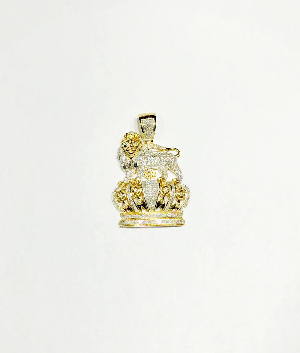 Lion Crown King Pendant (10K)
