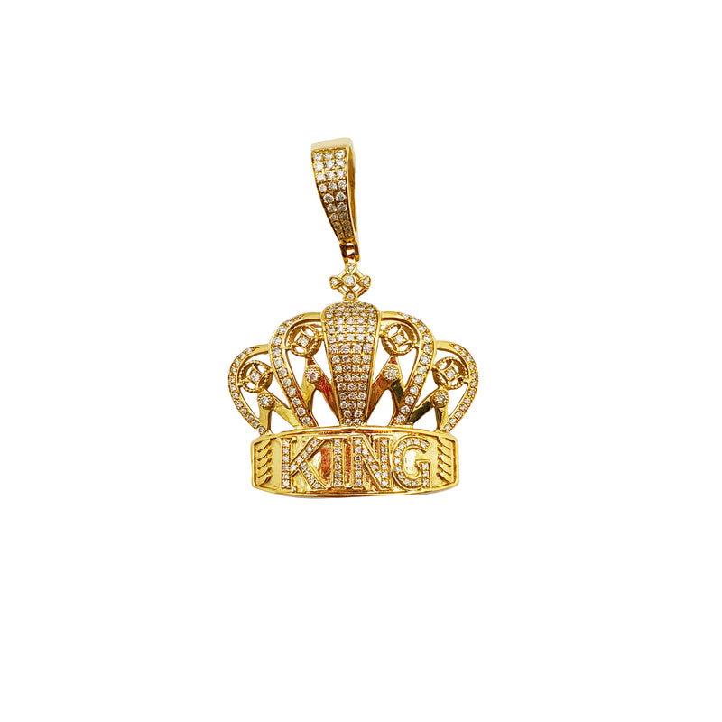 Diamond King Crown Pendant (14K)