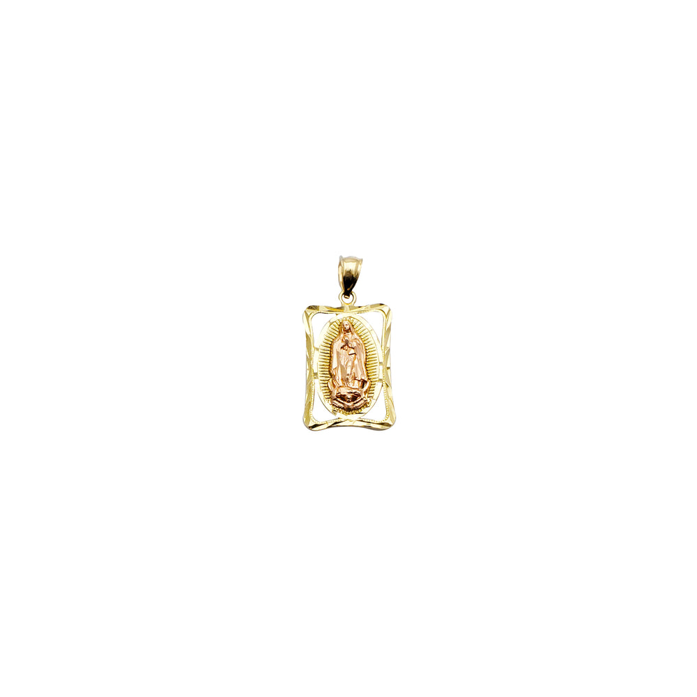 Square Frame Guadalupe Pendant (14K)