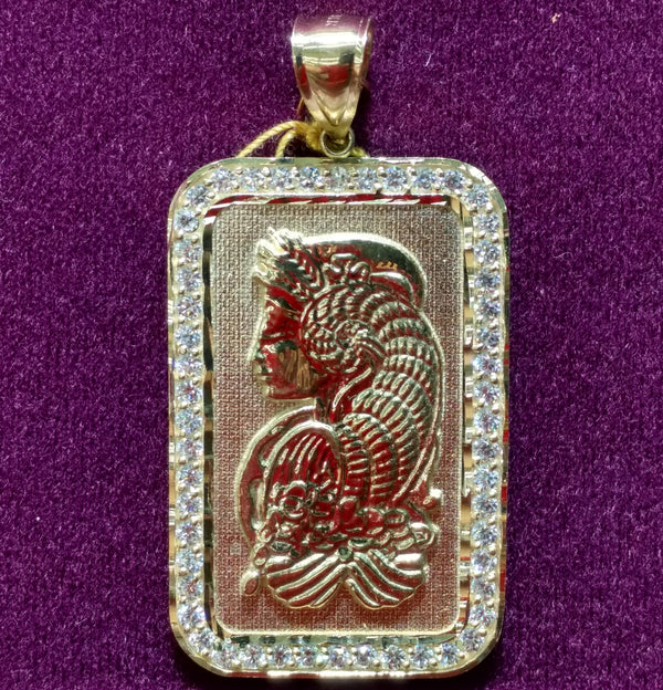 Lady Fortuna CZ Pendant - Lucky Diamond 恆福珠寶金行 New York City 169 Canal Street 10013 Jewelry store Playboi Charlie Chinatown @luckydiamondny 2124311180