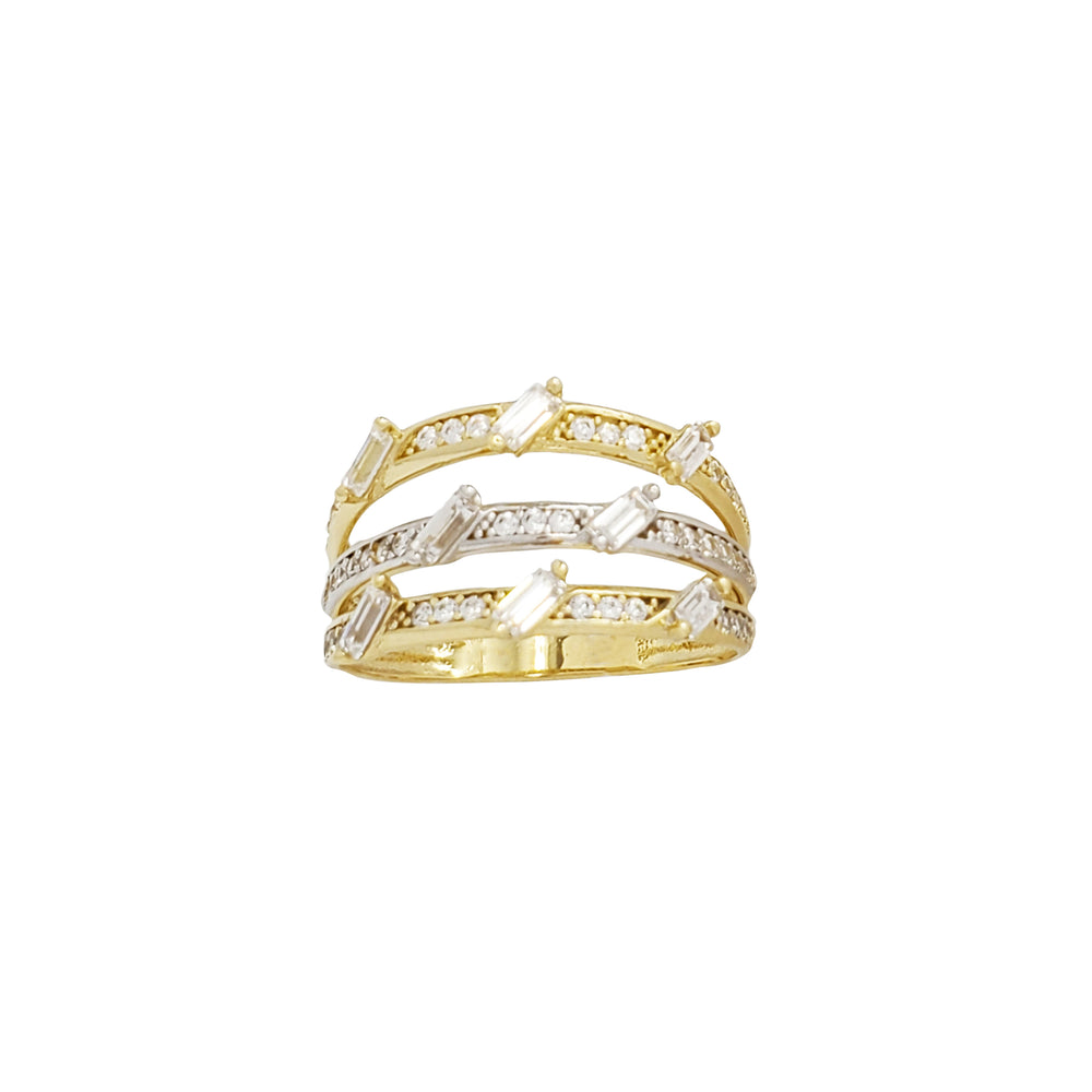 Zirconia  Rectangle Lady Ring (14K)