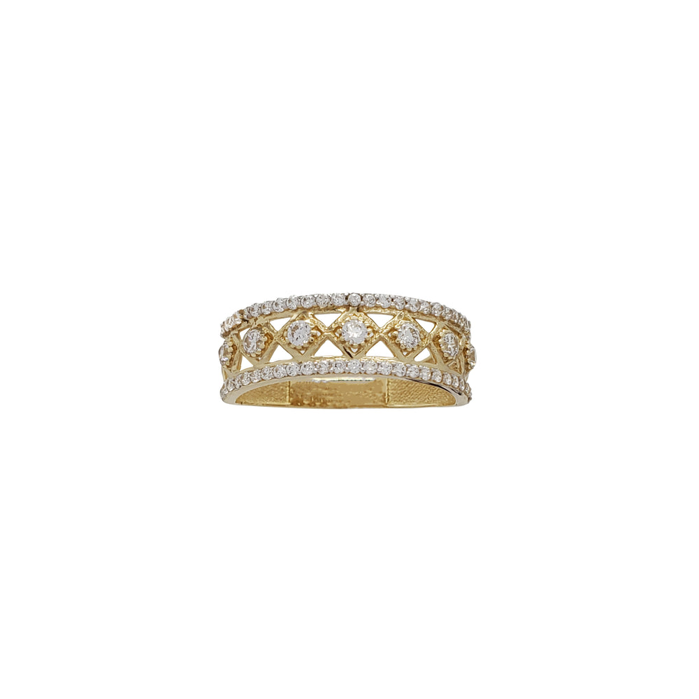 Zirconia Rhombus Lady Ring (14K)