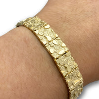 Square Nugget Bracelet (10K).