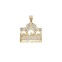 Two-Tone Outlined Last Supper Pendant (14K)