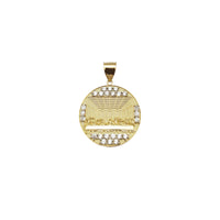 Last Supper CZ Medallion Pendant (14K)