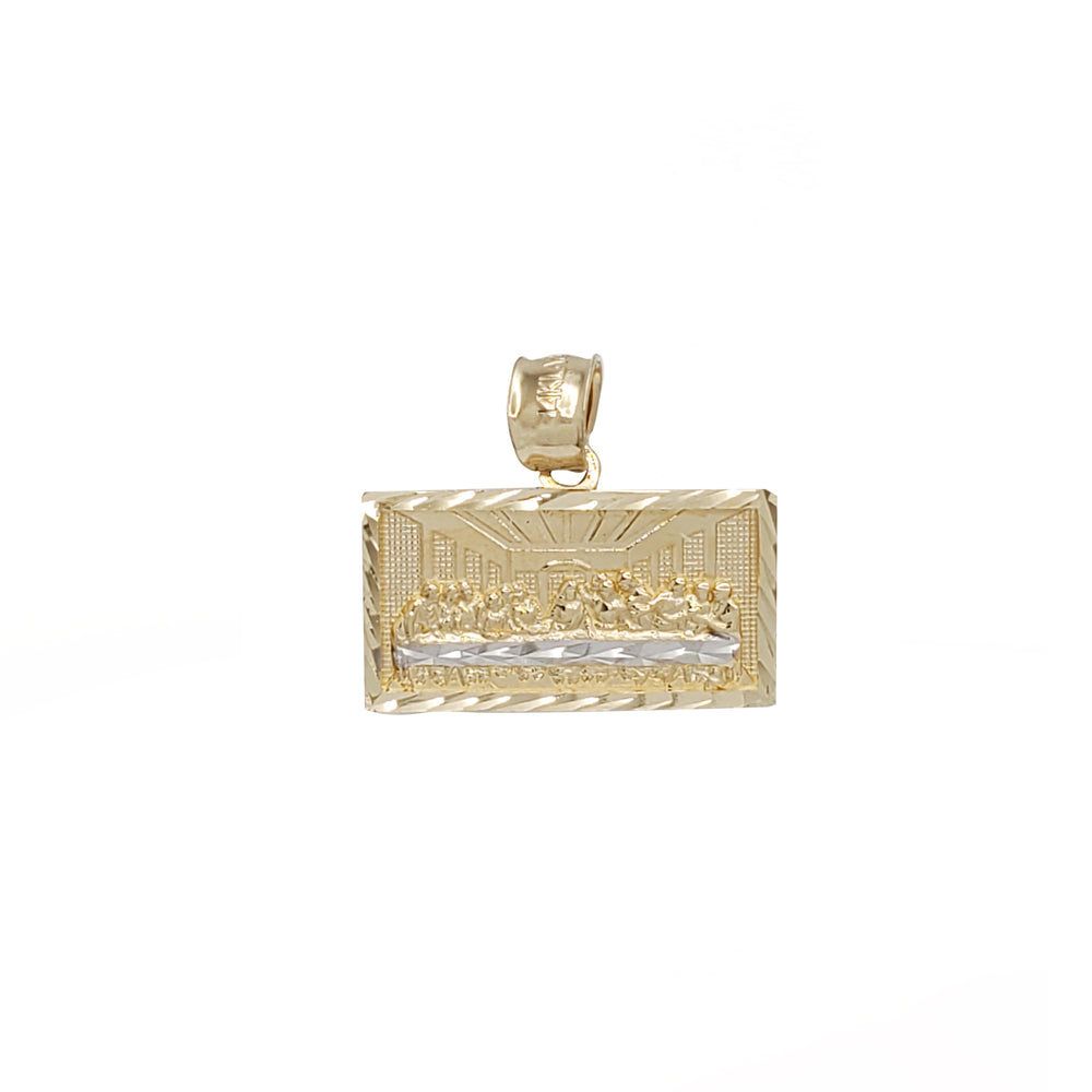 Rectangular Shape Last Supper Pendant (14K)