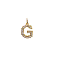 Two Tone Diamond Initial Pendant (14K)