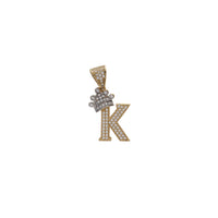 Icy Crown Initial / Letter Pendant (14K)