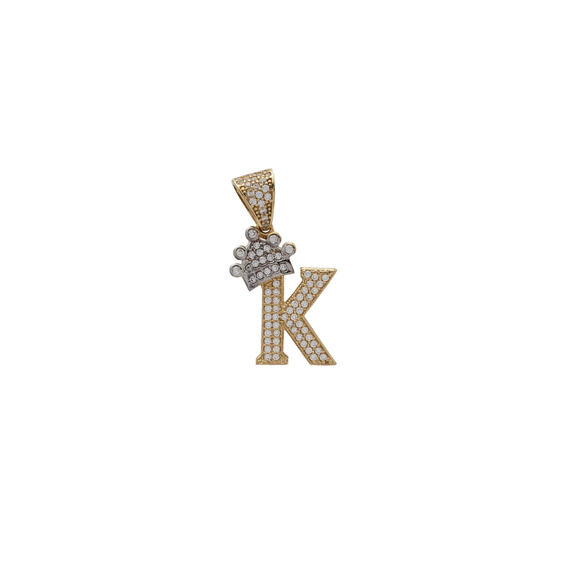 Icy Crown Initial/Letter Pendant (14K)