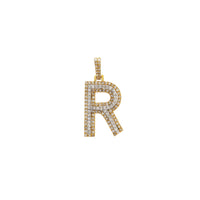 Two Tone Diamond Initial Pendant (14K)