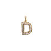 Two Tone Diamond Initial Pendant (14K)
