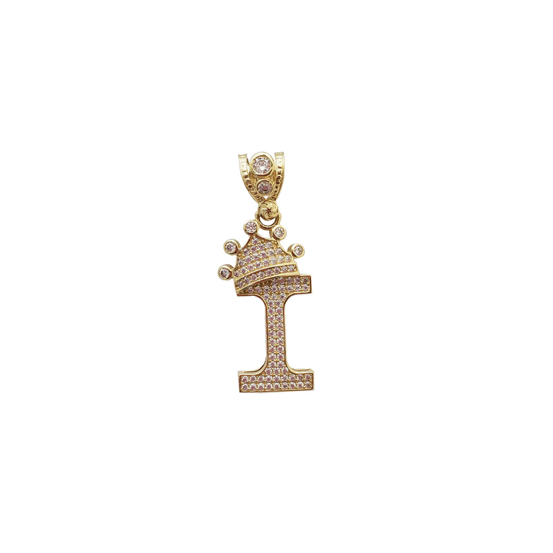 [1.5 inch] Crown Letter Pendant (14K)