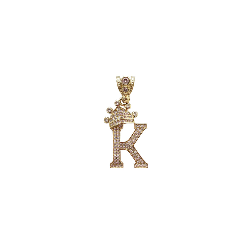 [1.5 inch] Crown Letter Pendant (14K)
