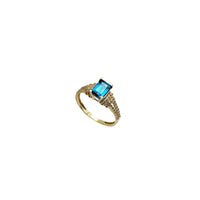 Cubic Zirconia Square Ring (14K)