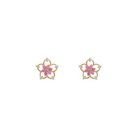 Flower Stud Earrings (14K)