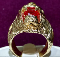 Lion Head Men's Ring 14K - Lucky Diamond 恆福 珠寶 金 行 New York City 169 Canal Street 10013 Tindahan sa alahas Playboi Charlie Chinatown @luckydiamondny 2124311180