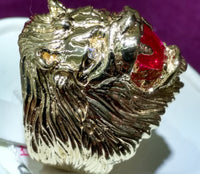 Lion Head Men's Ring 14K - Lucky Diamond 恆福珠寶金行 New York City 169 Canal Street 10013 Jewelry store Playboi Charlie Chinatown @luckydiamondny 2124311180