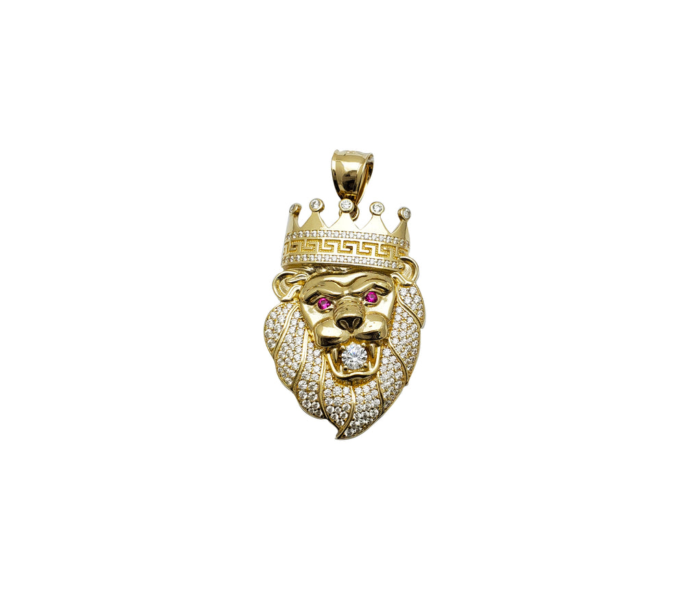 Lion Head Pendant (14K)