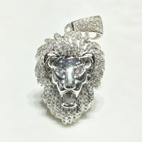 O'chirilgan Lion bosh kuloni (kichik) kumush - Popular Jewelry