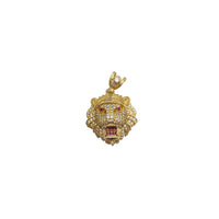 Iced-Out Lion Head Pendant (14K)