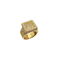 Iced-Out Baguette & Round Diamond Square Ring (14K)