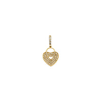 Yellow Gold CZ Heart Locker (14K)