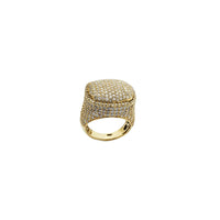 Iced-Out Square Shaped Diamond Ring (14K)