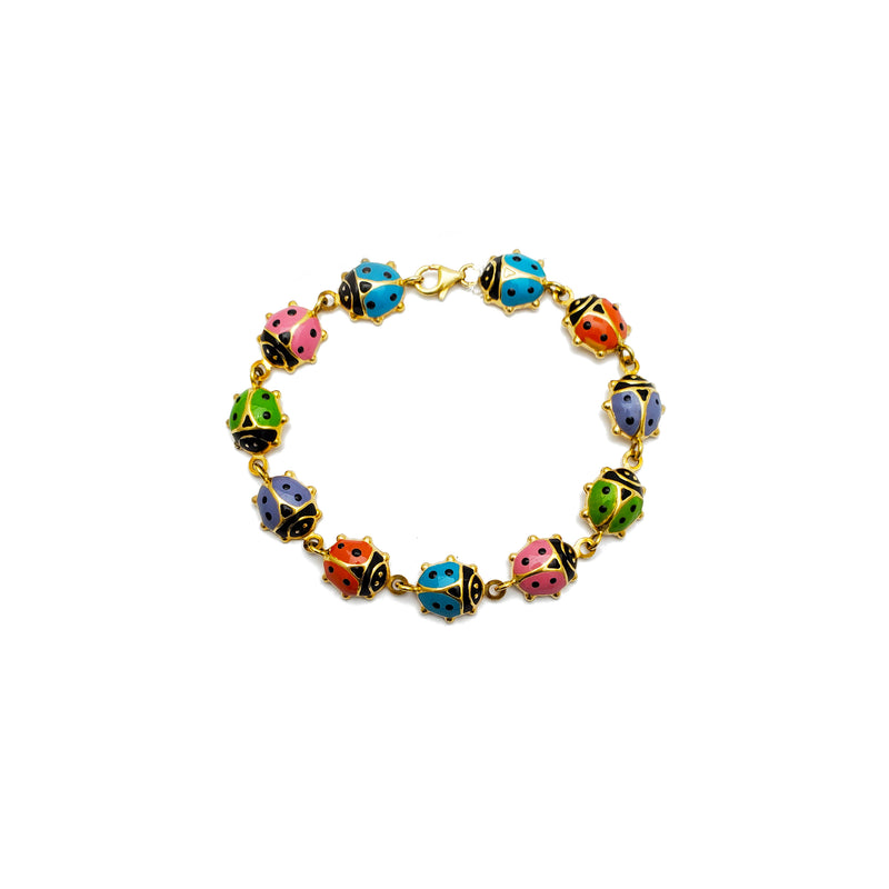 Multicolor Ladybug Bracelet (14K)